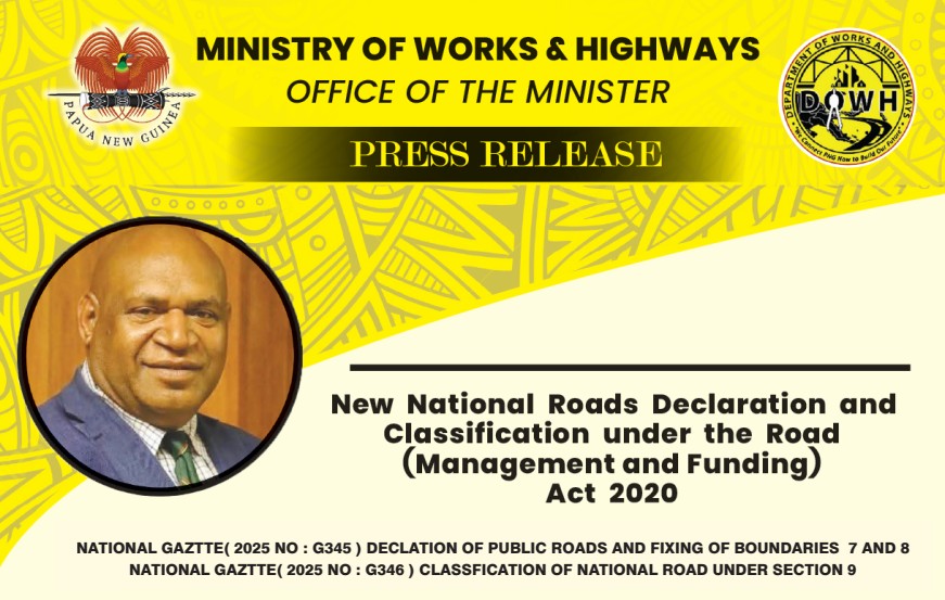 Road Declarations Example New National Roads Declaration and Classification under the Road ...